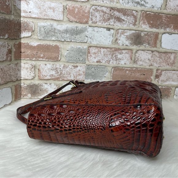 Brahmin Cognac Brown Leather Shoulder Bag - Picture 5 of 16